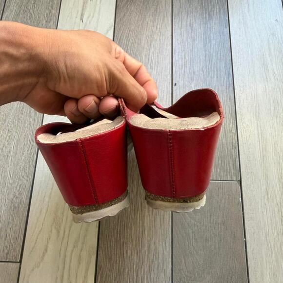 Yokono red leather sandals - Picture 5 of 8